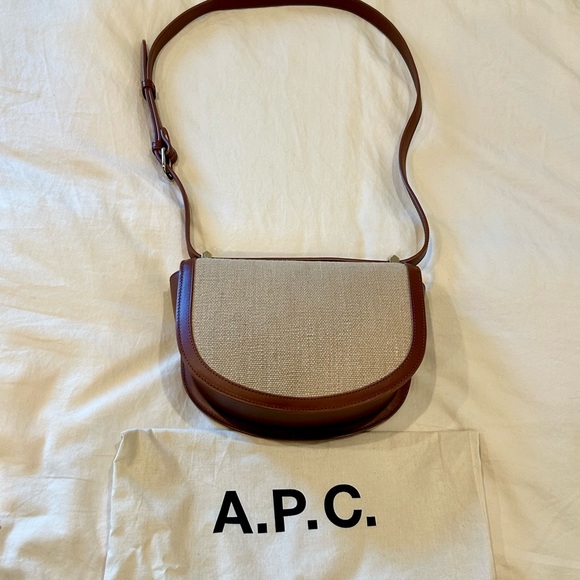 A.P.C. Geneve Jute Leather Shoulder Bag - Picture 10 of 11